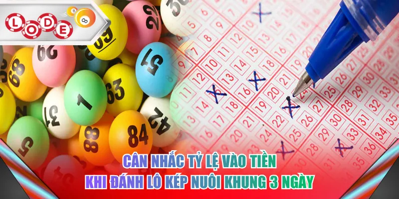 Cân nhắc tỷ lệ vào tiền khi đánh lô kép nuôi khung 3 ngày